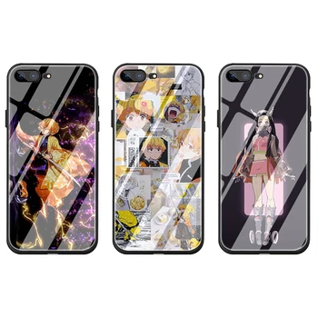 Anime Demon Slayer Kimetsu nu Yaiba Sticla de Caz pentru iphone 5 5s SE 2020 6 6s 7 8 plus X XR XS 11 12 pro Max 12 Mini