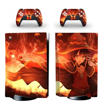 Anime, Fată Drăguță PS5 Disc Standard Edition Piele Autocolant Decal Acoperire pentru PlayStation 5 Console si Controller PS5 Piele Autocolant Vinil