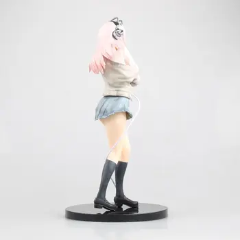 Anime Figura Sexy Super Sonico Iarna Ver. Pre-vopsit PVC Figurine de Colectie Model Jucarii Papusa 27cm Culori Gri