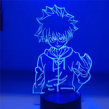 Anime Hunter X Hunter Killua LED Lumina de Noapte Anime Figura de Acțiune 3D Lampa Decor Dormitor Luna Lampa Decor Acasă Creative Lumini