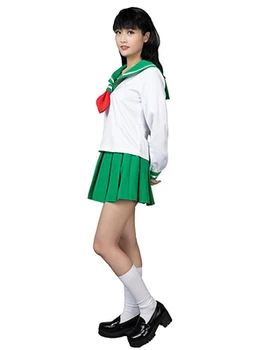 Anime Inuyasha Higurashi Kagome Cosplay Costum Fată Drăguță JK uniformă Costum de Marinar Top + Fusta Plisata +Șosete