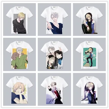 Anime IURI pe GHEAȚĂ T-Shirt cu Maneci Scurte kawaii Îmbrăcăminte Unisex Adulti Copil Casual Tricou Topuri