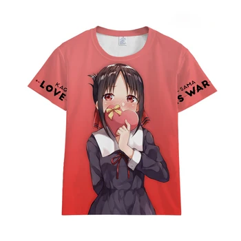 Anime Kaguya-sama: Dragostea Este Război T-shirt Fete Baieti Shinomiya Kaguya de Imprimare 3D Maneci Scurte O-Neck T-shirt pentru Bărbați Femei de Vara