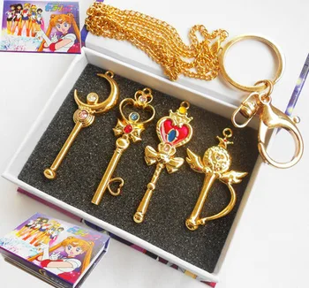 Anime Sailor Moon Cosplay Set Colier Armă Cosplay Elemente De Recuzită Magie Baghetă Stick Accesorii Cosplay Instrumente Fete Cadou De Crăciun