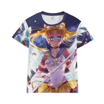 Anime Sailor Moon Tricou de Vara Tricou pentru Barbati Femei Copii Tee Topuri Haine Îmbrăcăminte Sailormoon Japoneze Drăguț Copil Fată Băiat