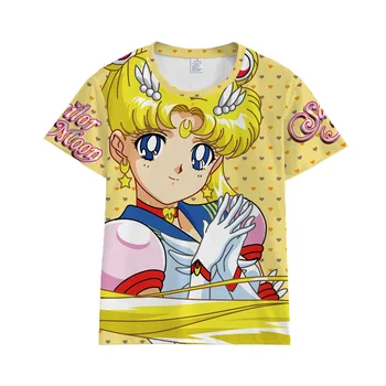 Anime Sailor Moon Tricou de Vara Tricou pentru Barbati Femei Copii Tee Topuri Haine Îmbrăcăminte Sailormoon Japoneze Drăguț Copil Fată Băiat