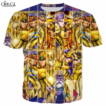 Anime Saint Seiya 3D Print T Shirt Stil Casual de Primavara Toamna Topuri Hipster Aur Sfinții Tricou Barbati/Femei Pulovere B180