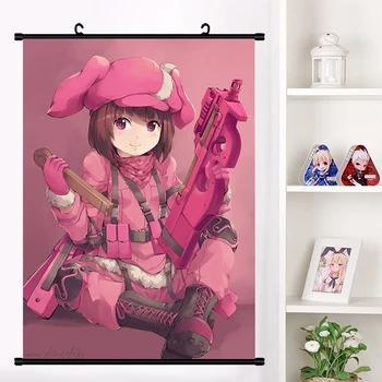Anime SAO Gun Gale Online Kohiruimaki Karen Cosplay Perete Scroll Poster Mural Atarna de Perete Poster Otaku Decor Acasă de Colectare Cadouri