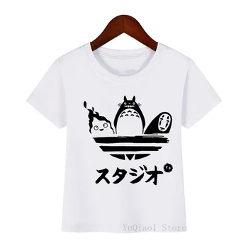 Anime totoro imprimare fata t-shirt pentru copii harajuku kawaii grafice amuzante tricouri Studio Ghibli Miyazaki Hayao băiat haine de fata T
