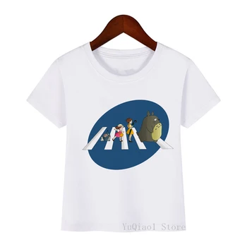 Anime totoro imprimare fata t-shirt pentru copii harajuku kawaii grafice amuzante tricouri Studio Ghibli Miyazaki Hayao băiat haine de fata T
