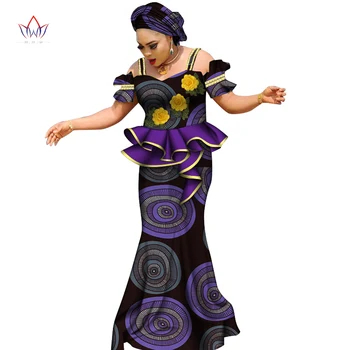Ankara Tinutele de Vara Ceara Fusta Tesatura Seturi African Wax Imprimare 2 Piese Fusta Costum Tradițional African Femei Îmbrăcăminte WY6623