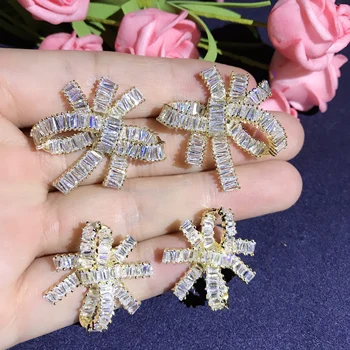 Anti-alergie stralucind bowknot doamna de design cercei stud sweety la modă coreeană bijuterii elegant 2020 trend