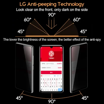 Anti-spy Sticla Temperata pentru Huawei Nova 5 Pro 5i Anti-Peep de Confidențialitate Ecran Protector pentru Onoare 9X Pro 7X 20 10 9 Lite 20 9i Pro
