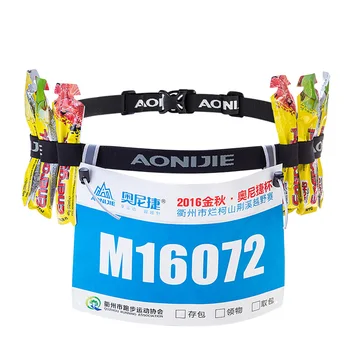AONIJIE Unisex Triatlon, Maraton Numărul Centura Cu Gel Titularul de Funcționare Curea Curea Pânză de Funcționare a Motorului de sport în aer liber