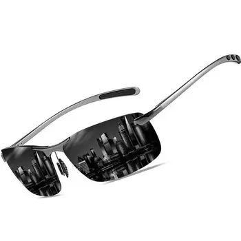 AORON Polarizat ochelari de Soare Barbati de Conducere Ochelari de Soare în aer liber, Pescuit, Sport Cadru din Aluminiu UV400 Ochelari