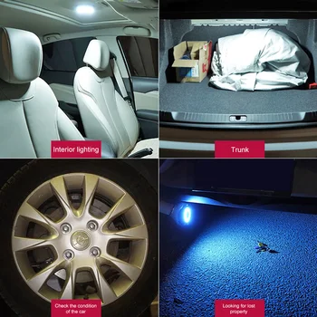AOSHIKE 1BUC LED-uri Auto de Interior Lumina Citire Automată de Încărcare USB Acoperiș Magnet Auto Lumina de zi Portbagaj Piața Domului Vehicul Plafon de Interior