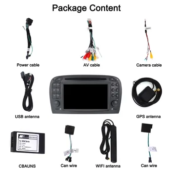 Aotsr Android 8.0 Masina DVD player Unitatii Pentru Mercedes Benz SL R230 SL500 2001-2007 multimedia radio de Navigație GPS 2 di