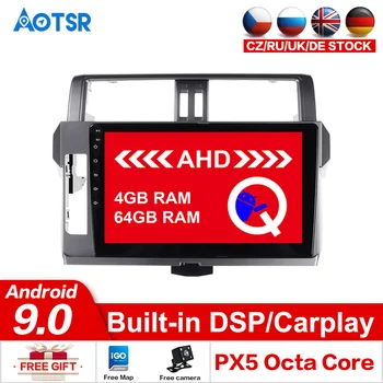 AOTSR Android 9.0 64GB GPS Tracker Auto Pentru Toyota Prado-2017 Accesorii Auto, Multimedia Player, DVD, Radio 2 din Unitatea de Cap