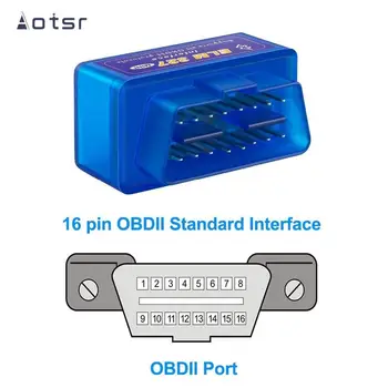Aotsr V2.1 Versiune OBD2 Scanner Mini Interfata Elm 327 Bluetooth Instrument de Diagnosticare Auto V 2.1 OBD 2 Pentru Android Radio Auto Coche