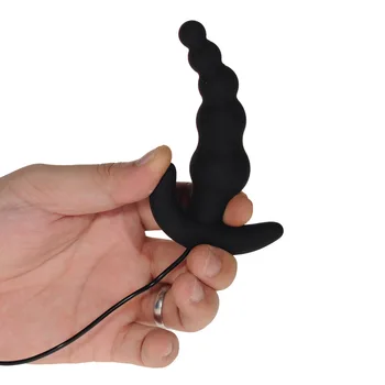 Aphrodisia Vibrator rezistent la apa Dop de Fund, 10 Modul de Culoare Neagra Silicon Anal Vibrator de sex Masculin și de sex Feminin de sex anal jucării pentru femeie