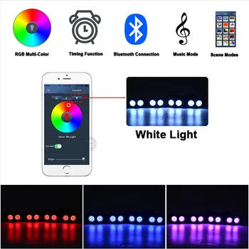 App telefon Ble_light de control 8 Păstăi de LED-uri RGB Rock Kit de Lumina pentru ATV SUV Offroad Barca Marine