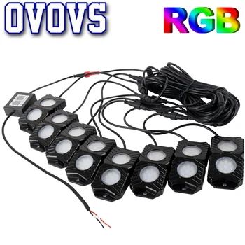 App telefon Ble_light de control 8 Păstăi de LED-uri RGB Rock Kit de Lumina pentru ATV SUV Offroad Barca Marine