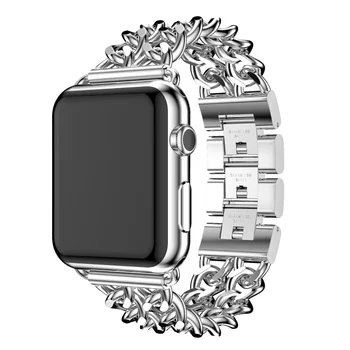 Apple Watch Band Rose Gold 5 4 40mm 44mm watchbands Brățară din Oțel Inoxidabil Curea de Lux cu banda pentru iwatch Seria 5 4 3 38mm 42mm