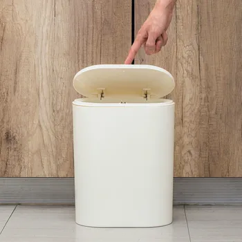 Apăsați tip mic coș de gunoi de uz casnic de bucatarie de gunoi bin de stocare camera de zi dormitor baie cu capac de hârtie coș mx6151708