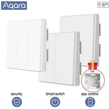 Aqara D1 Smart Switch comutator wireless Singur fir de Incendiu ZigBee Wireless 3 Cheie Comutator de Perete acasă Inteligent de Lumină de Control pentru mijia app