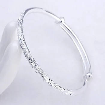 Argint 925 moda design simplu doamnelor'bangles bijuterii ieftine nu se estompeze femeie brățară cadou de ziua de nastere