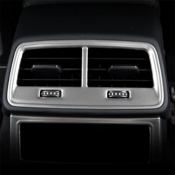 Argint Guri De Aer Din Spate Capacul Ornamental De Styling Auto Pentru Audi A6 C8 2019 Din Otel Inoxidabil Cana De Apa Suport Panou Decor Decalcomanii