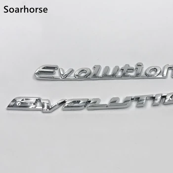 Argint Portbagajul Din Spate Scrisori Insigna Emblema Pentru Mitsubishi Lancer Evolution Masina Eticheta Autocolant