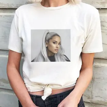 Ariana Grande Imprimare Vogue Casual T-shirt ropa Noi Maneci Scurte Harajuku Streetwear Tricou Haine de Vânzare Fierbinte Topuri T cămașă femei