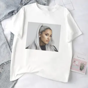 Ariana Grande Imprimare Vogue Casual T-shirt ropa Noi Maneci Scurte Harajuku Streetwear Tricou Haine de Vânzare Fierbinte Topuri T cămașă femei