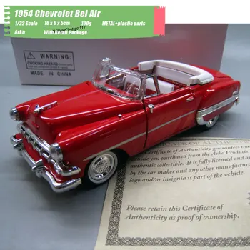 Arko Scara 1/32 Model De Masina Jucării 1954 Chevrolet Bel Air Convetible Turnat Sub Presiune, Metal Model De Masina De Jucarie Cadou Pentru Copii,Colectie