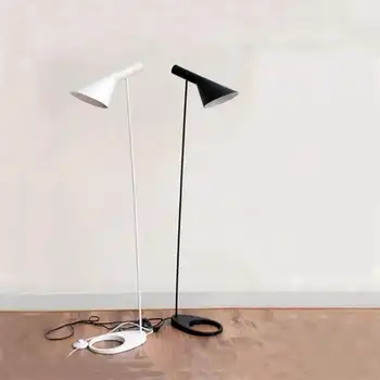 Arne Poulsen Metal Suport Lampa Lampa de Podea Simplu, E27 Alb/Negru Lampara De Plăcintă cu Lumini pentru Podea pentru Living Casă de Țară Bar