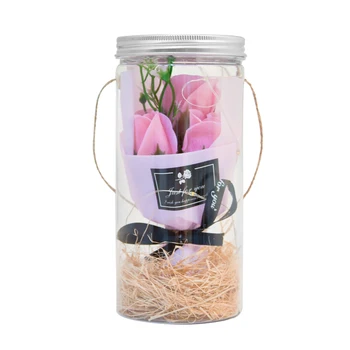 Aromoterapie Sapun Trandafir CONDUS Sapun cu Flori de Plastic, Sticle de Nunta Flori Artificiale Ziua Îndrăgostiților, Ziua mamei Ziua de Crăciun Cadou