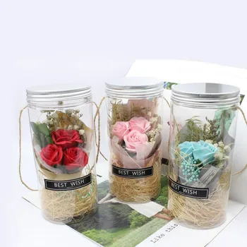 Aromoterapie Sapun Trandafir CONDUS Sapun cu Flori de Plastic, Sticle de Nunta Flori Artificiale Ziua Îndrăgostiților, Ziua mamei Ziua de Crăciun Cadou