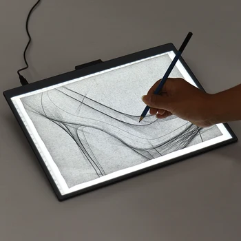 Art LED-uri ambarcațiuni de hârtie de Copiere A4 Tableta Cutie de Lumină Contur de Lumină Copia bord 10 Nivel Wrtiting Tableta Placa de Desen Pad de Atenuare Alimentat