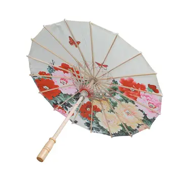 Art Umbrelă De Mătase Din China Pânză Umbrelă Stil Clasic Decorative Umbrela De Ulei De Hârtie Pictat Umbrelă De Soare, Umbrela