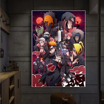 Arta Modernă Postere Cu Anime Naruto Pictura Panza Printuri De Desene Animate De Benzi Desenate De Perete Decor Acasă De Imagine Pentru Copii Camera De Zi Cuadros Murală