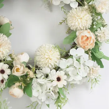 Artificiale Ghirlanda Usa Ornamente Bujor Floare Hortensie Coronita pentru Usa Geam Perdeaua de Decorare Fotografie elemente de recuzită