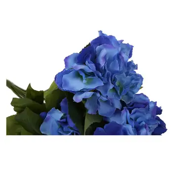 Artificiale Hortensie 5 Capete De Flori Buchet De Nunta Petrecere In Gradina De Mireasa Decor Albastru Inchis