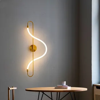 Artpad Modernă cu Led-uri Lampă de Perete Dormitor Coridor Silicon banda de lumina Lampă de Noptieră Design Creativ Decor Perete de Iluminat