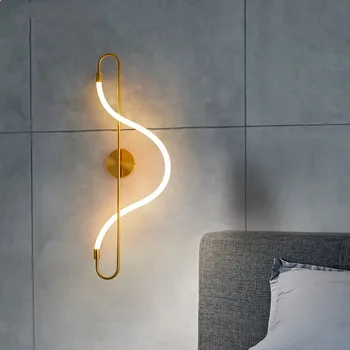 Artpad Modernă cu Led-uri Lampă de Perete Dormitor Coridor Silicon banda de lumina Lampă de Noptieră Design Creativ Decor Perete de Iluminat