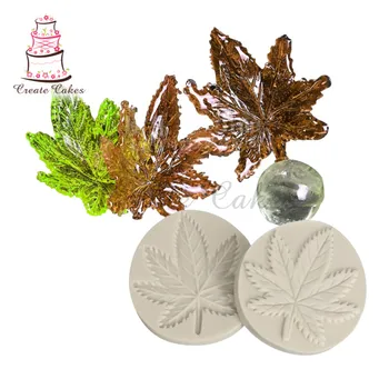 Arțar frunze de Mucegai pentru Peony Flower Decor Stainess Oțel Cutter Set de Nunta Tort Fondant Sugarcraft Instrument Bakeware