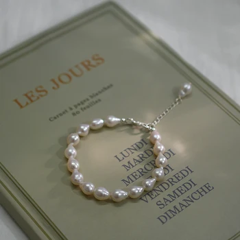 ASHIQI Naturale Perle Baroc Set de Bijuterii Coliere Seturi de brățări cu Argint 925 Butonul pentru Femei