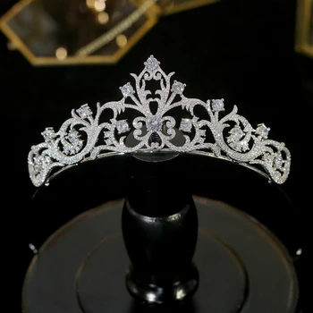ASNORA de Lux, articole pentru acoperirea capului Zirconiu Coroana de Cristal Printesa Diadema Femei Păr de Nunta Accesorii Nunta Accesorii Bijuterii