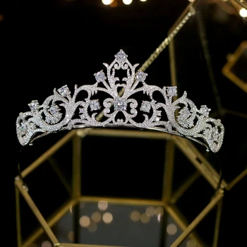 ASNORA de Lux, articole pentru acoperirea capului Zirconiu Coroana de Cristal Printesa Diadema Femei Păr de Nunta Accesorii Nunta Accesorii Bijuterii