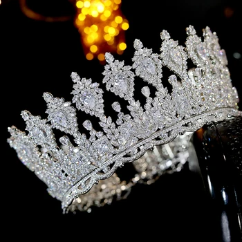 ASNORA de mireasa de lux accesorii de par doamnelor de mireasa diademe și coroane etapă premii Rotund regina coroana retro bărbați coroana A00901